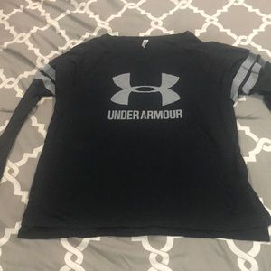 Under Armour XL long sleeve black and gray stripe